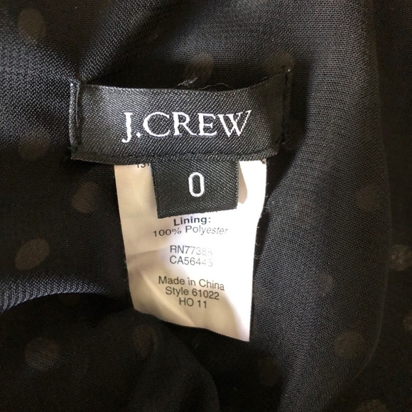 J Crew black & tan polkadot spaghetti strap mini dress size 0 - Picture 6 of 7